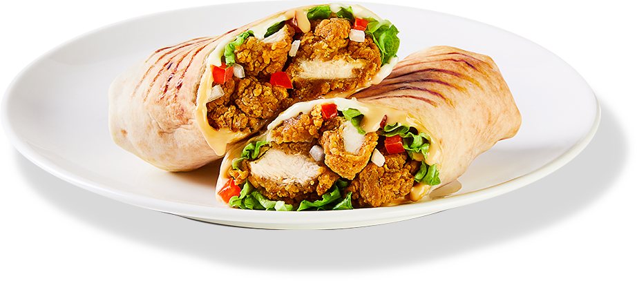 Crispy Chicken Shawarma Wraps