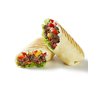 beef shawarma wrap